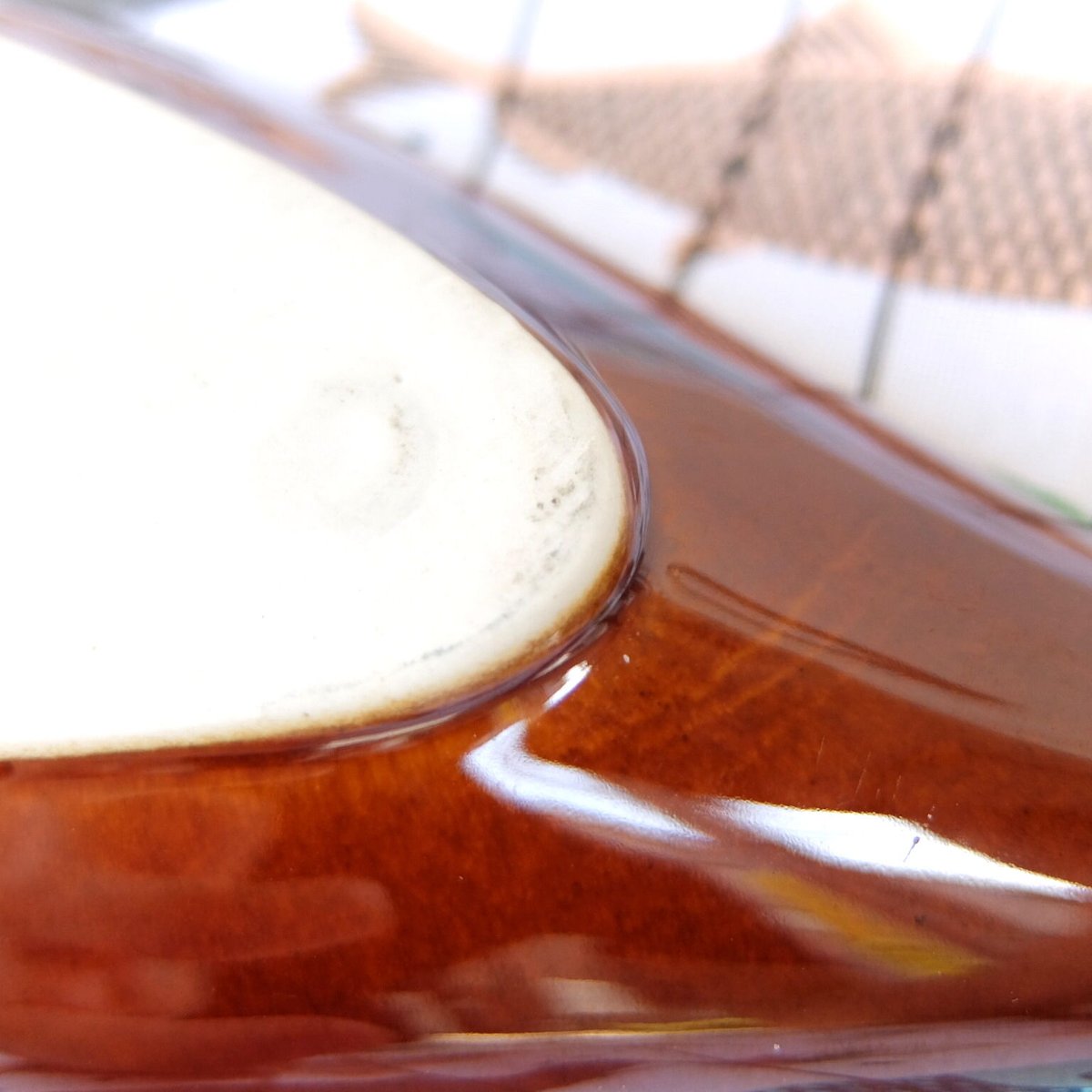 スティグ・リンドベリ Stig Lindberg フラーデン 魚プレート（ブラウン