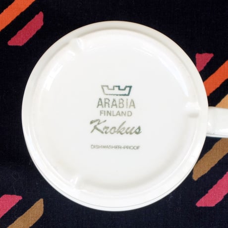 ARABIA アラビア　クロッカス（モノクロ）カップ＆ソーサー（大）