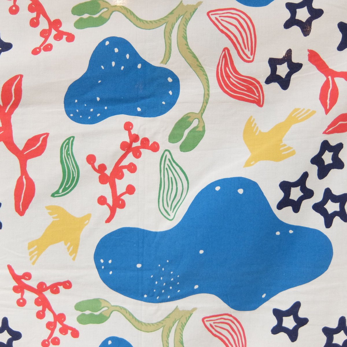 ★専用★マリメッコ ビンテージ ファブリック ムイヤ vintage MARIMEKKO MUIJA fabric white × brown / ヴィンテージ