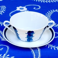 リュンビュー Lyngby　ブルーベリー（DAN-ILD30）スープカップ＆ソーサー