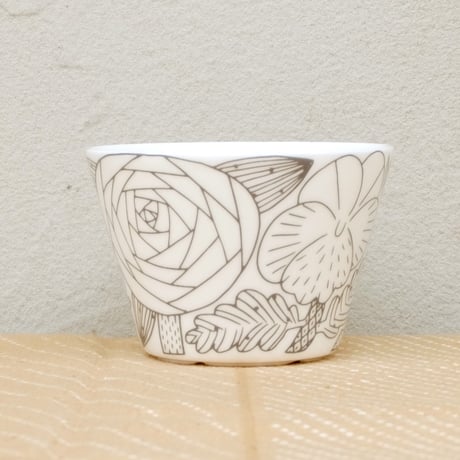 グスタフスベリ Gustavsberg X 鹿児島睦　アプリール　コーヒーカップ＆ソーサー（モノクロ）新品