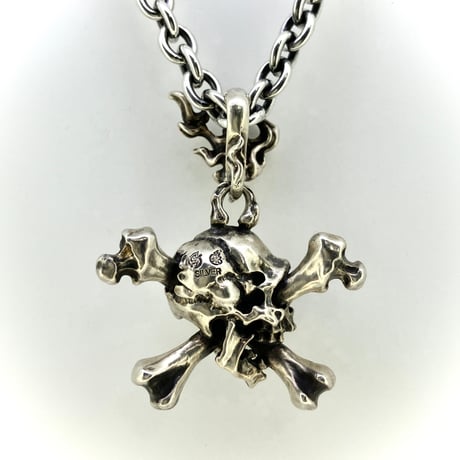 Bone Stab Skull Pendant
