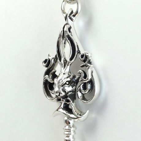 Spade Bunny Key Pendant
