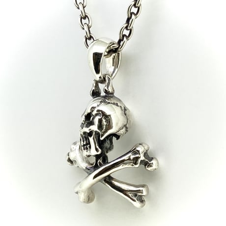 FN Sideways Crossbone Skull Pendant
