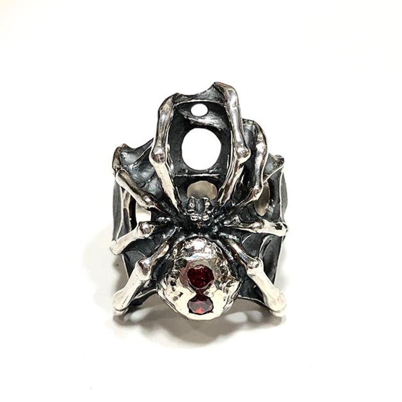 Solid Beat SPIDER NET RING 蜘蛛 ブラック　リング Black Widow Spider Ring | RIBBONS ／ CROWS GLOWS