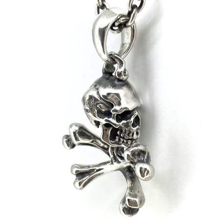 FN Sideways Crossbone Skull Pendant