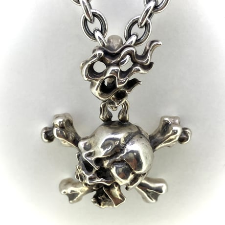 Bone Stab Skull Pendant