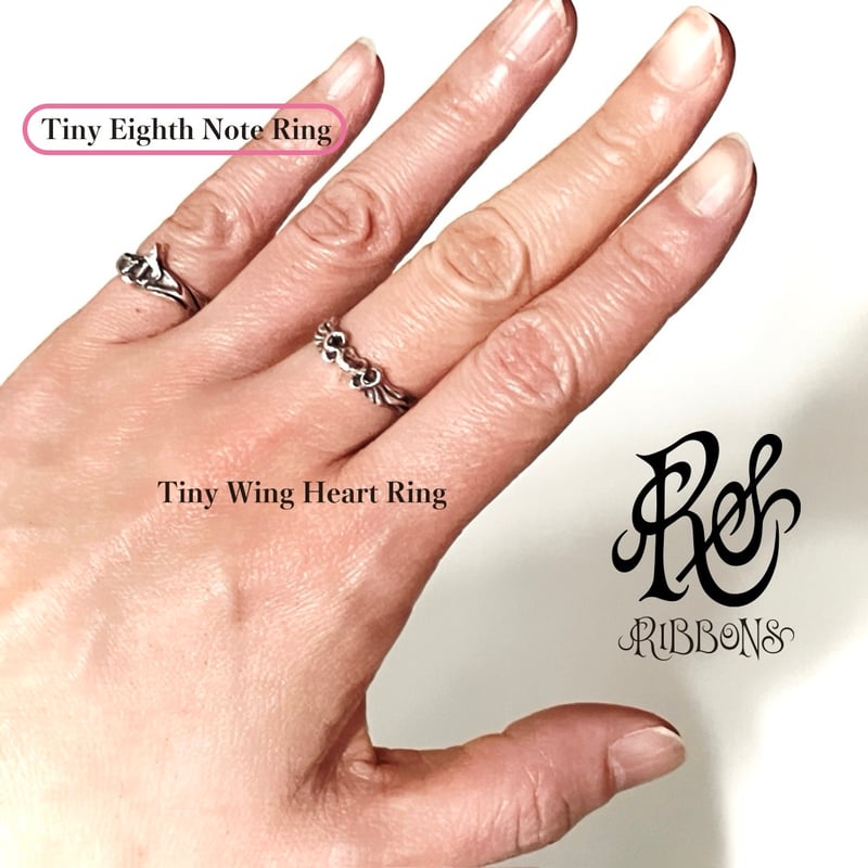 Tiny Eighth Note Ring | RIBBONS ／ CROWS GLOWS（