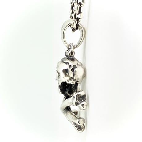 FN Sideways Crossbone Skull Pendant