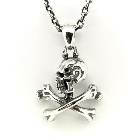 FN Sideways Crossbone Skull Pendant
