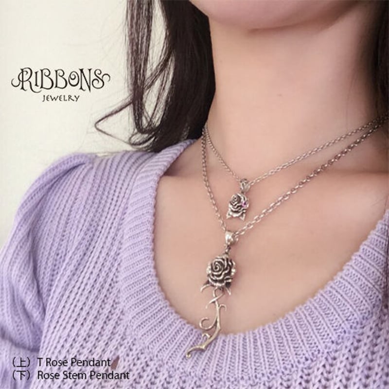 T Rose Pendant | RIBBONS / CROWS GLOWS( シルバーアクセ T Rose Pendant | RIBBONS / CROWS GLOWS( シルバーアクセ