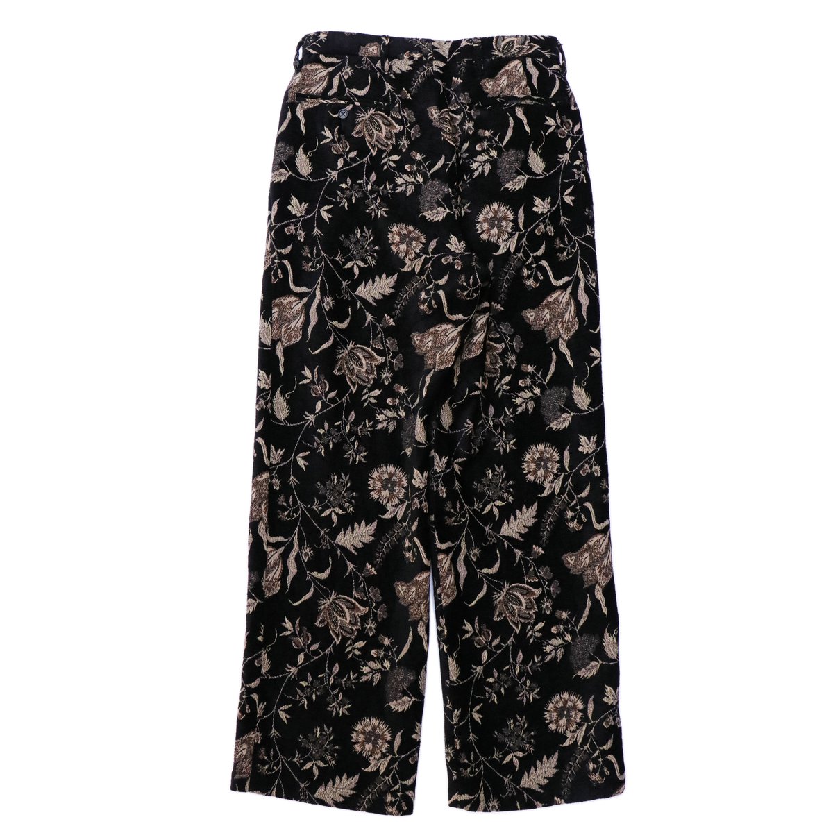 Adjuster loose trouser - Velvet jacquard / Blac...