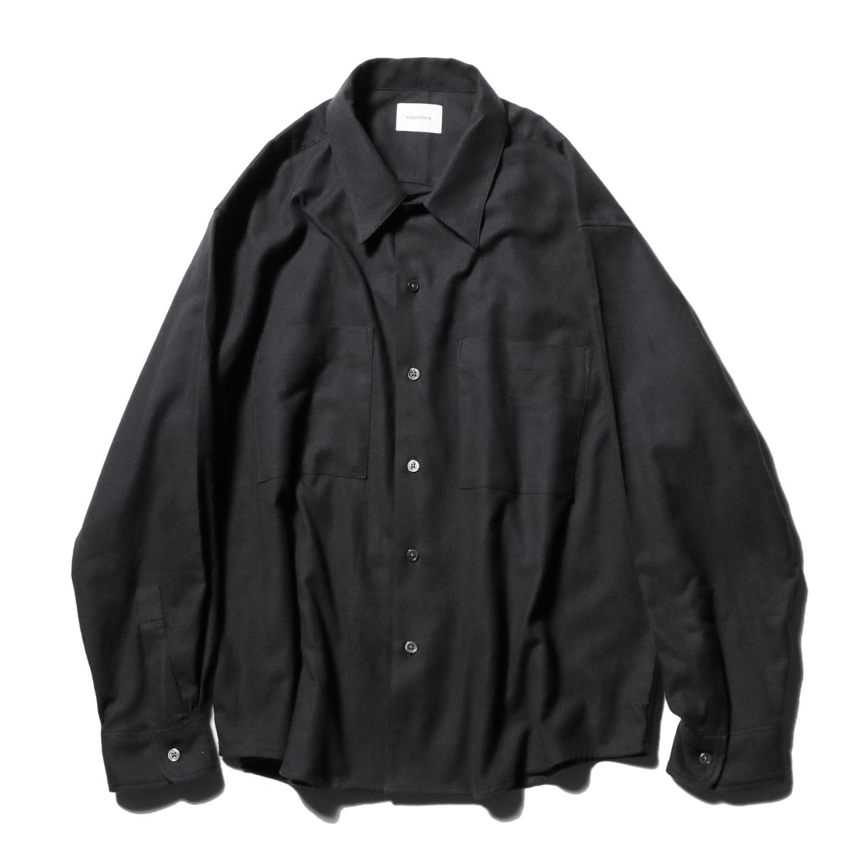 Split yoke big shirt Flannel / Black superN...