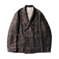 Double tailored jacket - Paisley jacquard / Beige x Brown