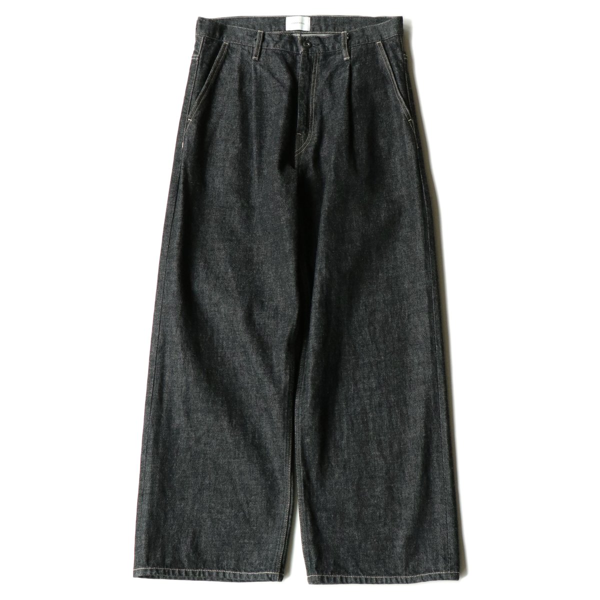 Selvedge wide jeans - One wash / Black | superN...