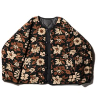 Reversible lining jacket - Flower camo jacquard boa / Black flower camo