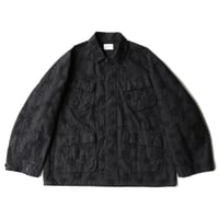 Over dye fatigue jacket - Embroidery ripstop / Black