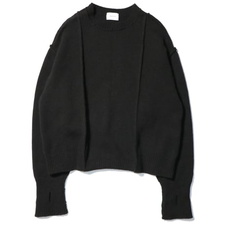 Moebius knit sweater / Black