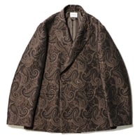 Double tailored jacket - Big paisley jacquard / Brown