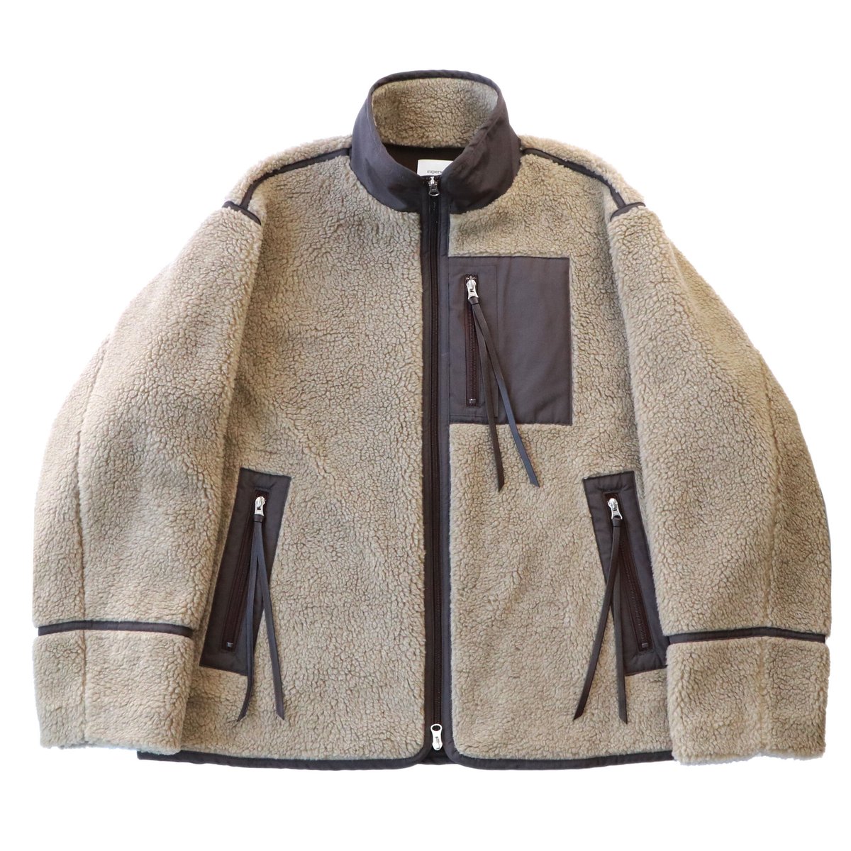 Retro pile fly jacket / Beige