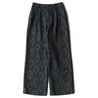 Wide Utility trouser - Damask jacquard / Black