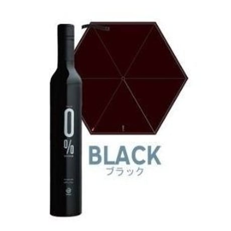 黒色　UMBRELLA 0%　アルコール ワインボトル型の折り畳み傘　ボトル　折りたたみ傘　ワインボトル