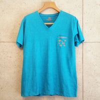 【RAFFAELLO】BLUE V NECK T-Shirt