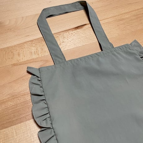 frills eco bag (light gray)