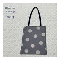 mini tote bag(Polka dot pattern-N)