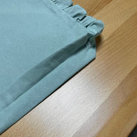 frills eco bag (light blue)