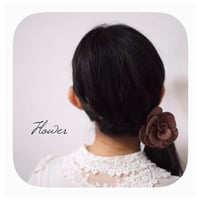 Felt flower corsage (Brown)