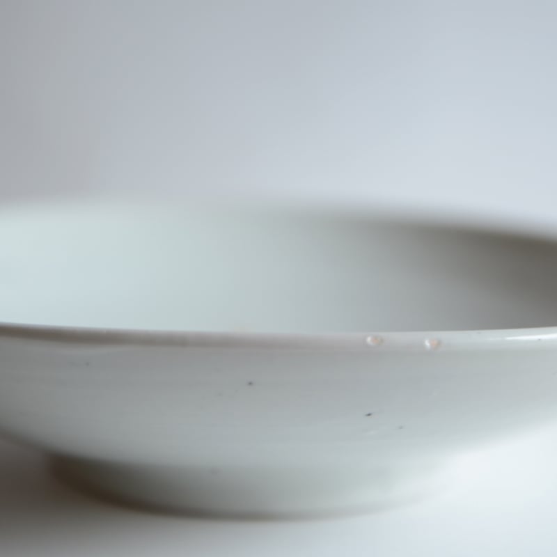 境 知子さん 白磁 6.5浅鉢 | ろばの家