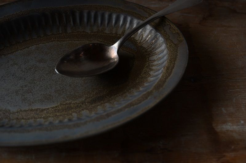 加藤かずみさん 輪花オーバル L(錆) | ろばの家