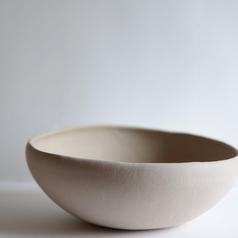 渡辺隆之さん くぼみ鉢 L(サンドベージュ) | ろばの家