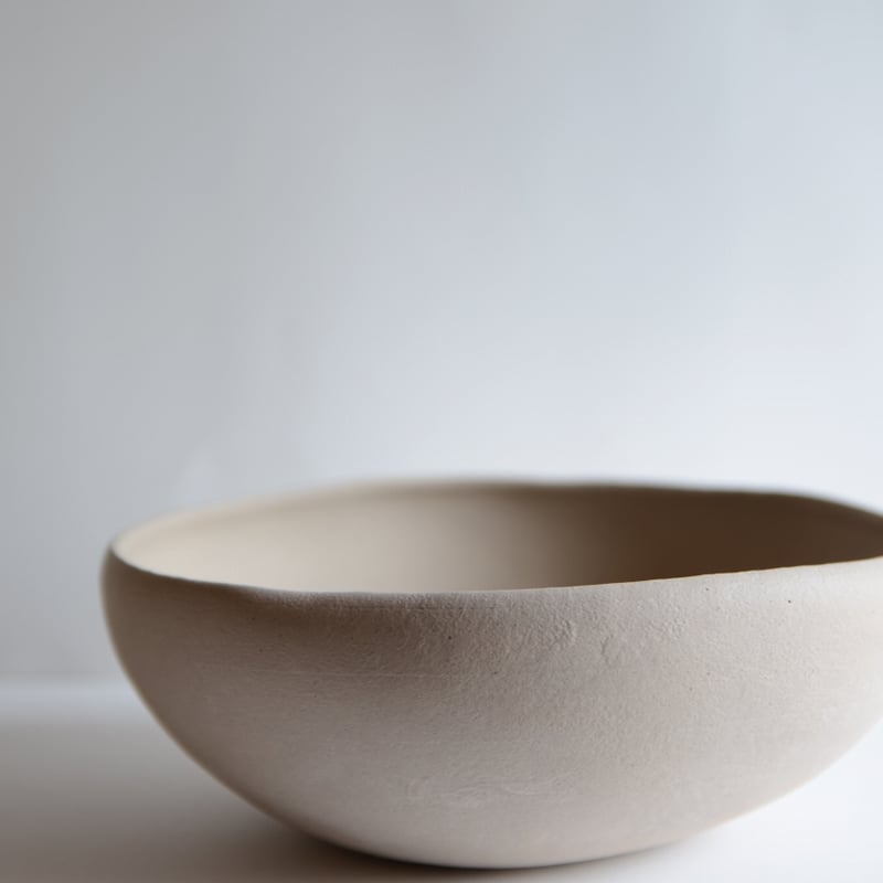 渡辺隆之さん くぼみ鉢 L(サンドベージュ) | ろばの家