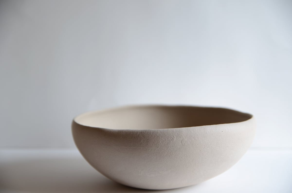 渡辺隆之さん くぼみ鉢 L(サンドベージュ) | ろばの家