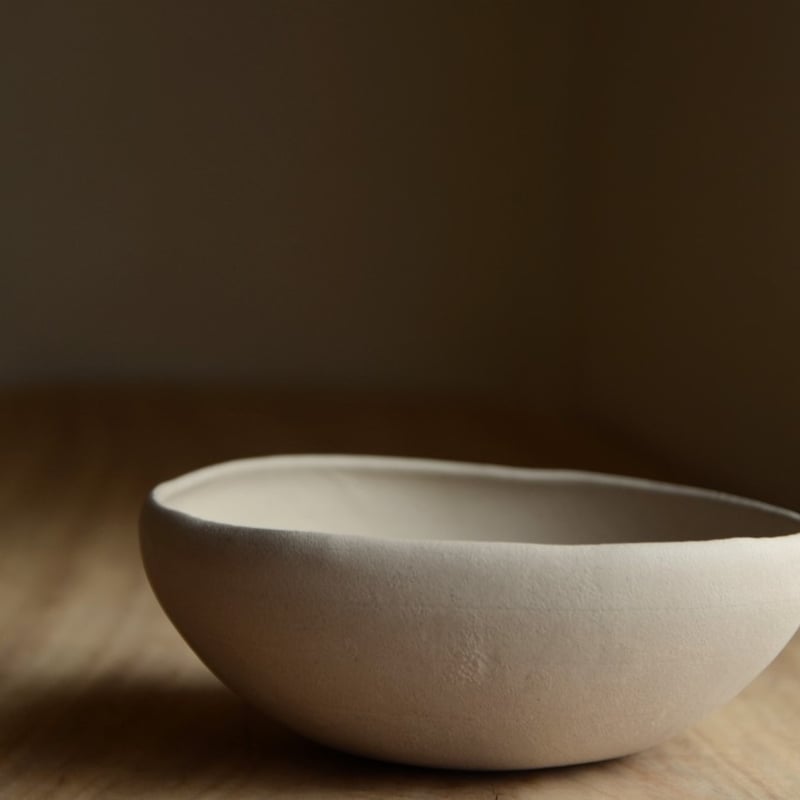 渡辺隆之さん くぼみ鉢 L(サンドベージュ) | ろばの家