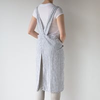 Lino e Lina バッククロスのリネンエプロン(アンストン）