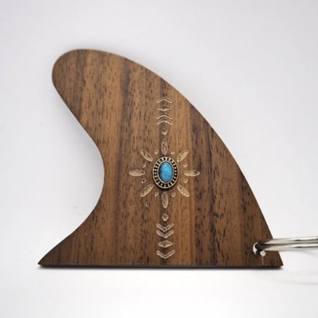 wood fin Key charm(Bohemian ❶)