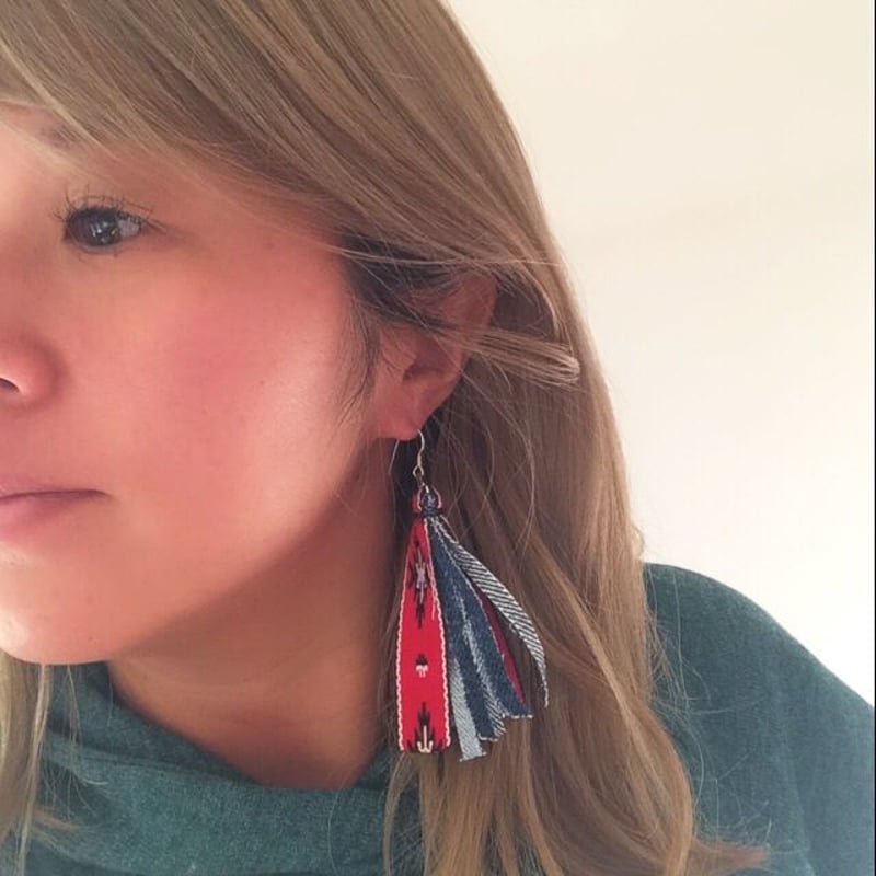 デニムタッセルピアス | thebonz20