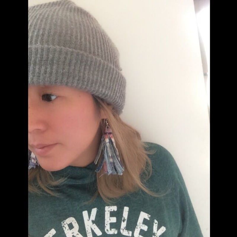 デニムタッセルピアス | thebonz20