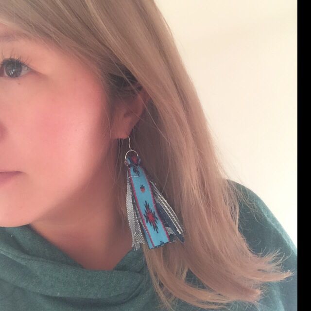 デニムタッセルピアス | thebonz20
