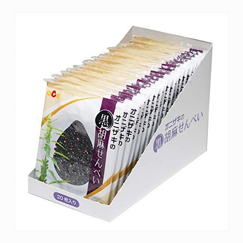 オニザキ 胡麻せんべい 黒ゴマ20枚 客様のおもてなしに、日常のお茶の