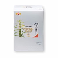 オニザキ つきごま 白プレミアム 425g（ 85g 5袋/箱）ごまのオニザキ、 直火焙煎、杵つき製法、天然、無添加、おにぎり、ふりかけ、パスタや和え物に！胡麻のオニザキ