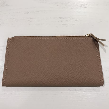 6-144   フラット長財布　ベージュ
