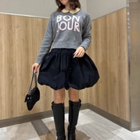 10-108    ネイビー　バルーンスカート　短め　フリー(Ｍ)