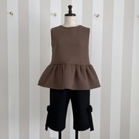 12-179     黒　サイドリボンバミューダパンツ　フリー（Ｌ）    股下20cm