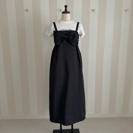 9-128     ミッドナイト　キャミワンピース　サッシュ付き　ＳＭ