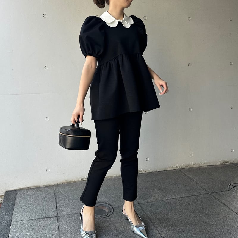 【タグ付き】emdot エムドット　ペプラムトップス Asymmetry Hem Tops – em.