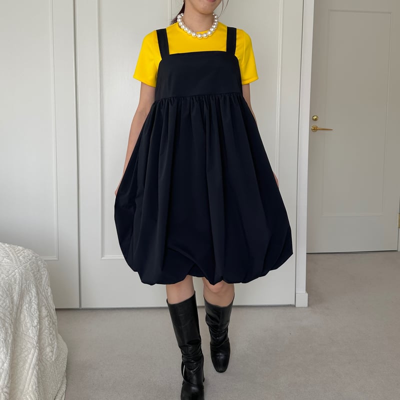 5-164 イエロー 半袖ペプラムトップス M | capriciousmie